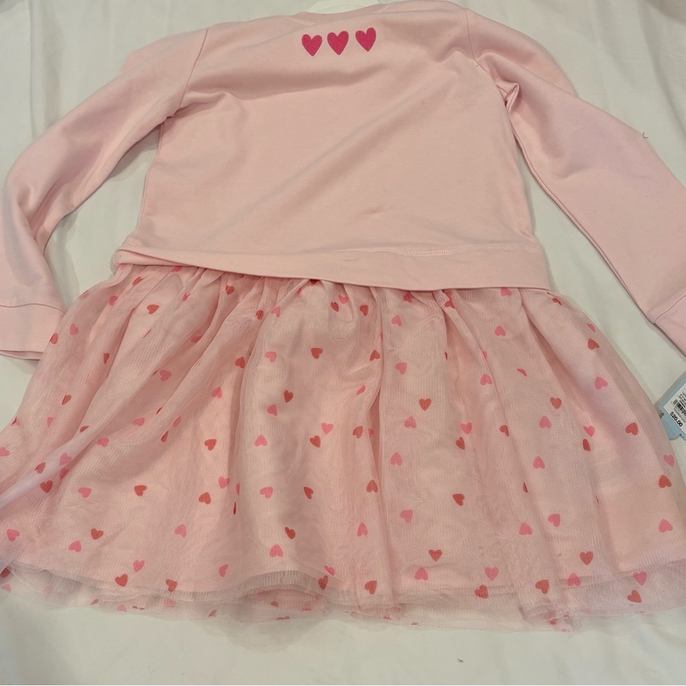 Pink Long Sleeve‎ Dress with Heart Details